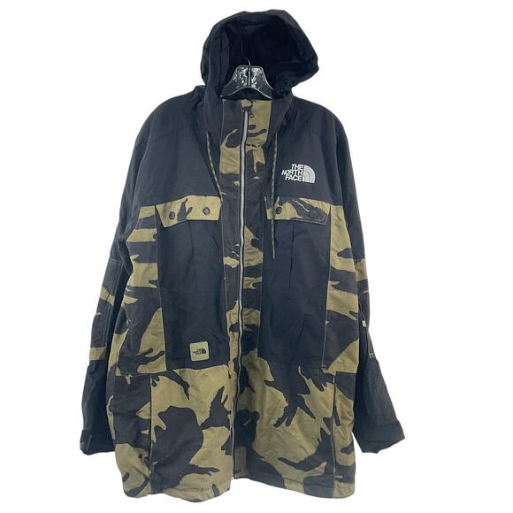 The North Face Black/Green Polyester Camo Print Ski Jacket Men’s XL Pre-Owned